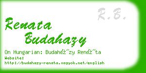 renata budahazy business card